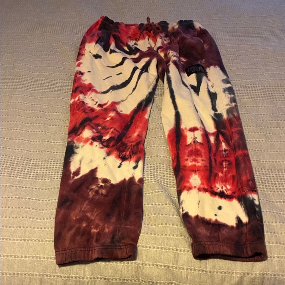 Aeropostale Red and Cream Tie-Dye Kids Joggers